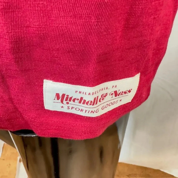 NEW Mitchell & Ness NFL Arizona Cardinals Henley Long Sleeve T-Shirt Red Mens L - Picture 4 of 9